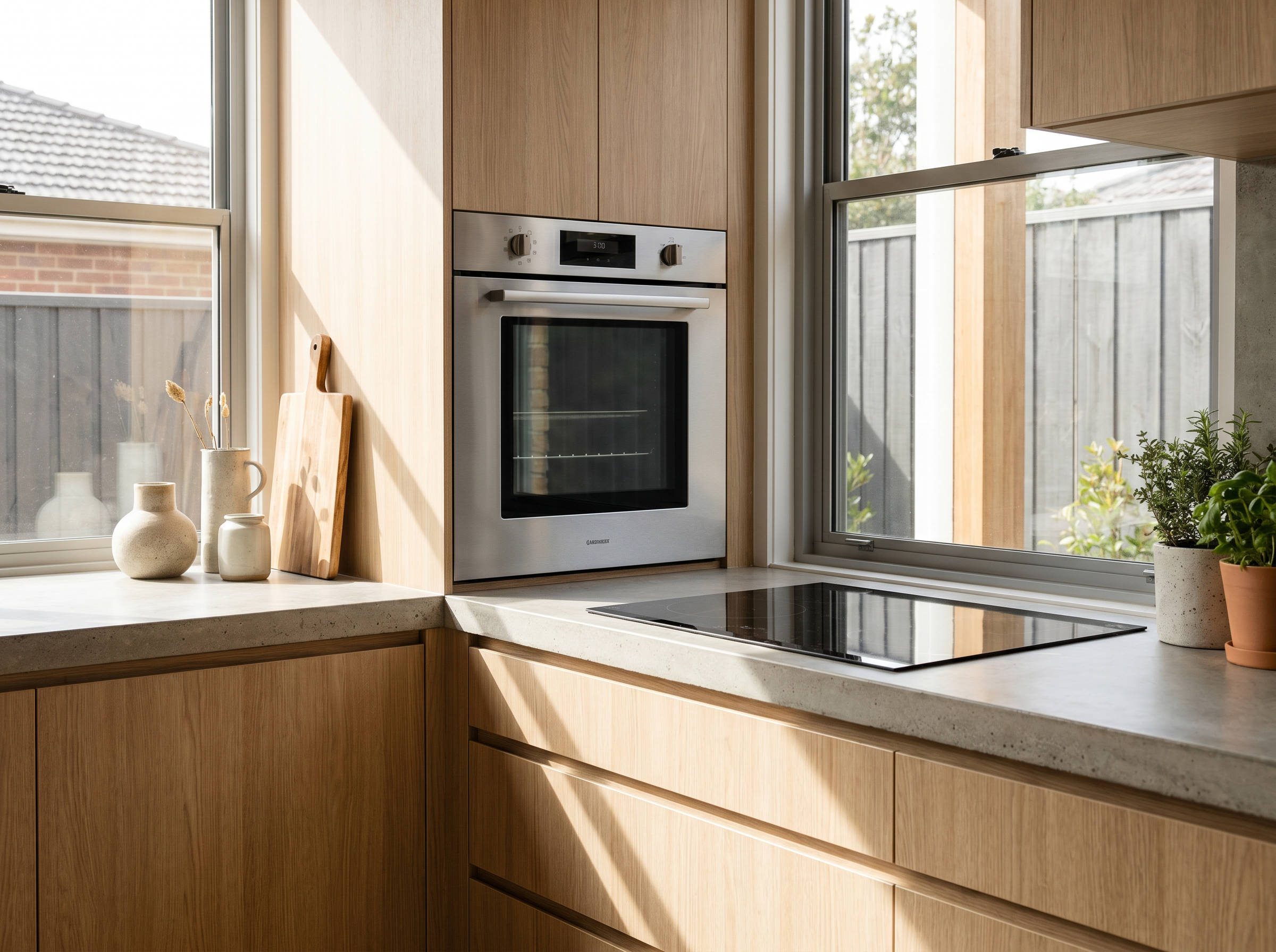 Appliances — New oven and cooktop, wired in